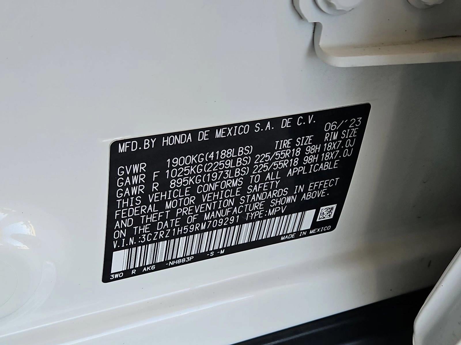 2024 Honda HR-V 2WD Sport w/o BSI