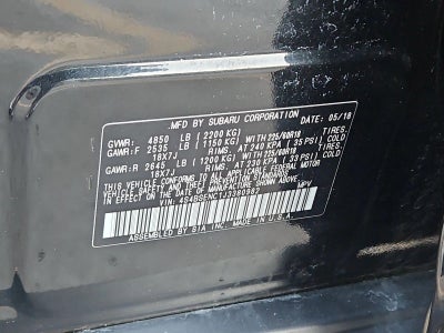 2018 Subaru Outback 3.6R Limited