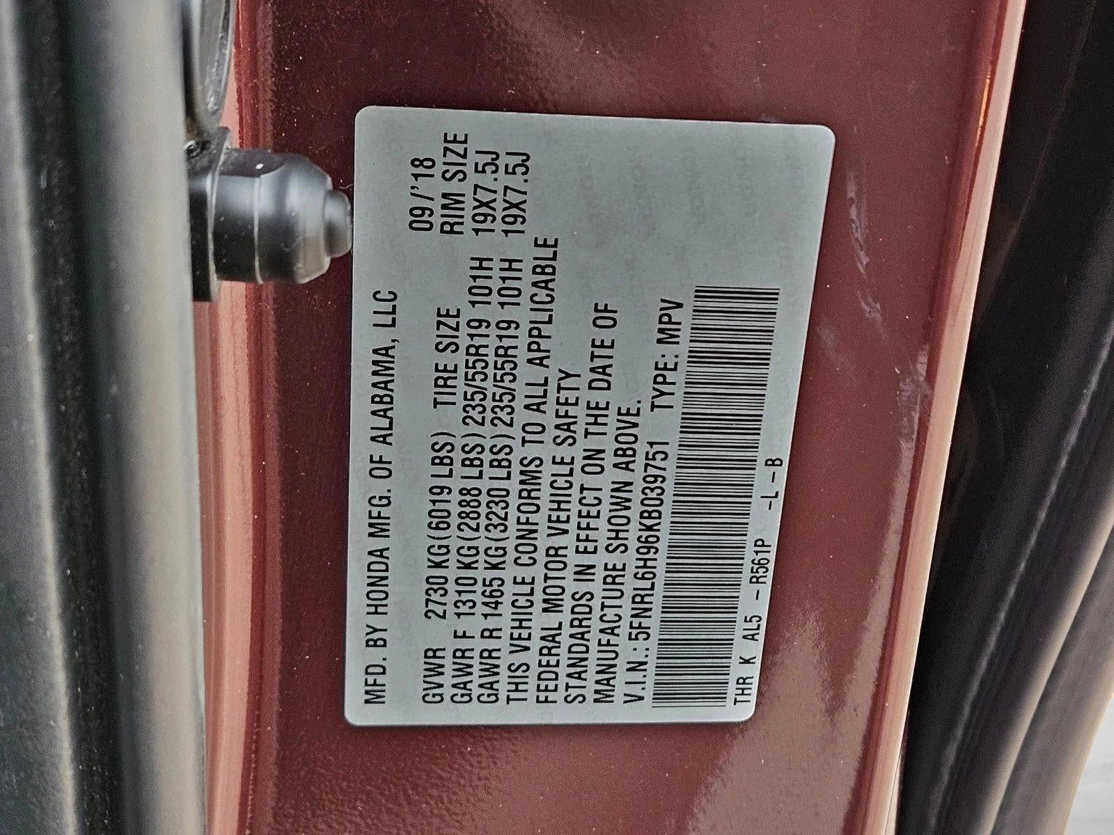 2019 Honda Odyssey Elite