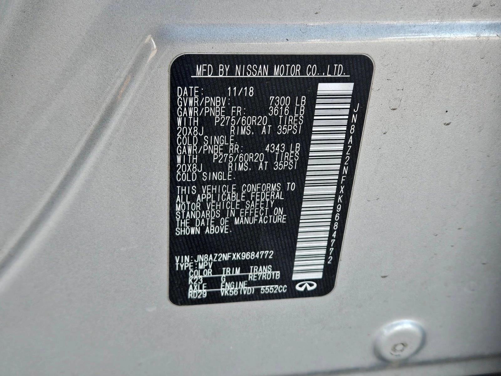 2019 INFINITI QX80 LUXE