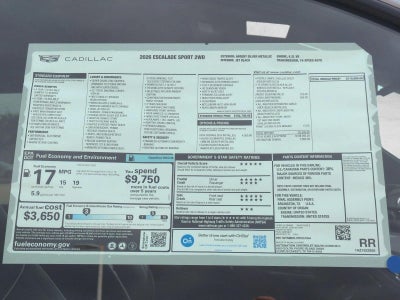 2026 Cadillac Escalade Sport