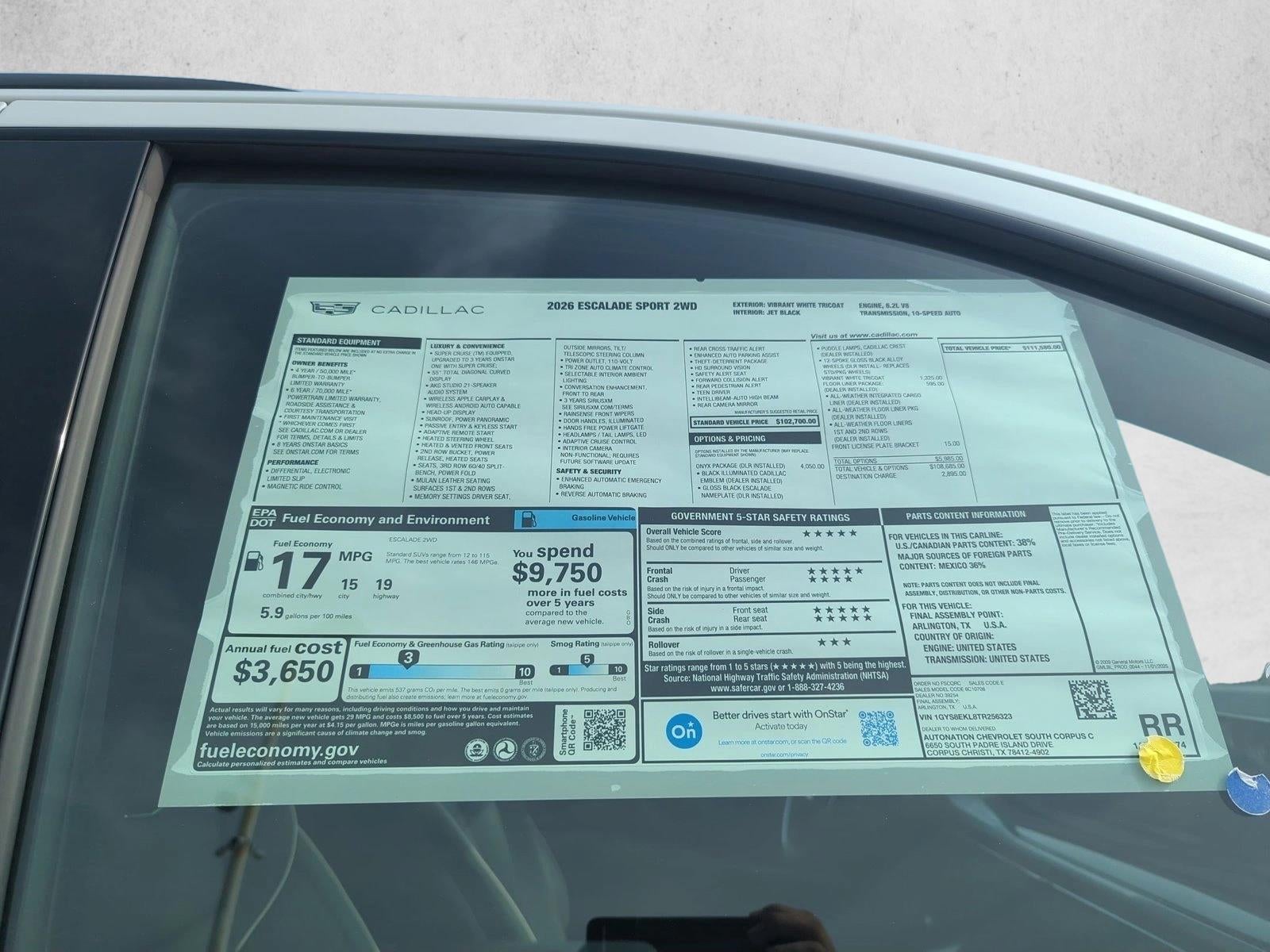 2026 Cadillac Escalade Sport