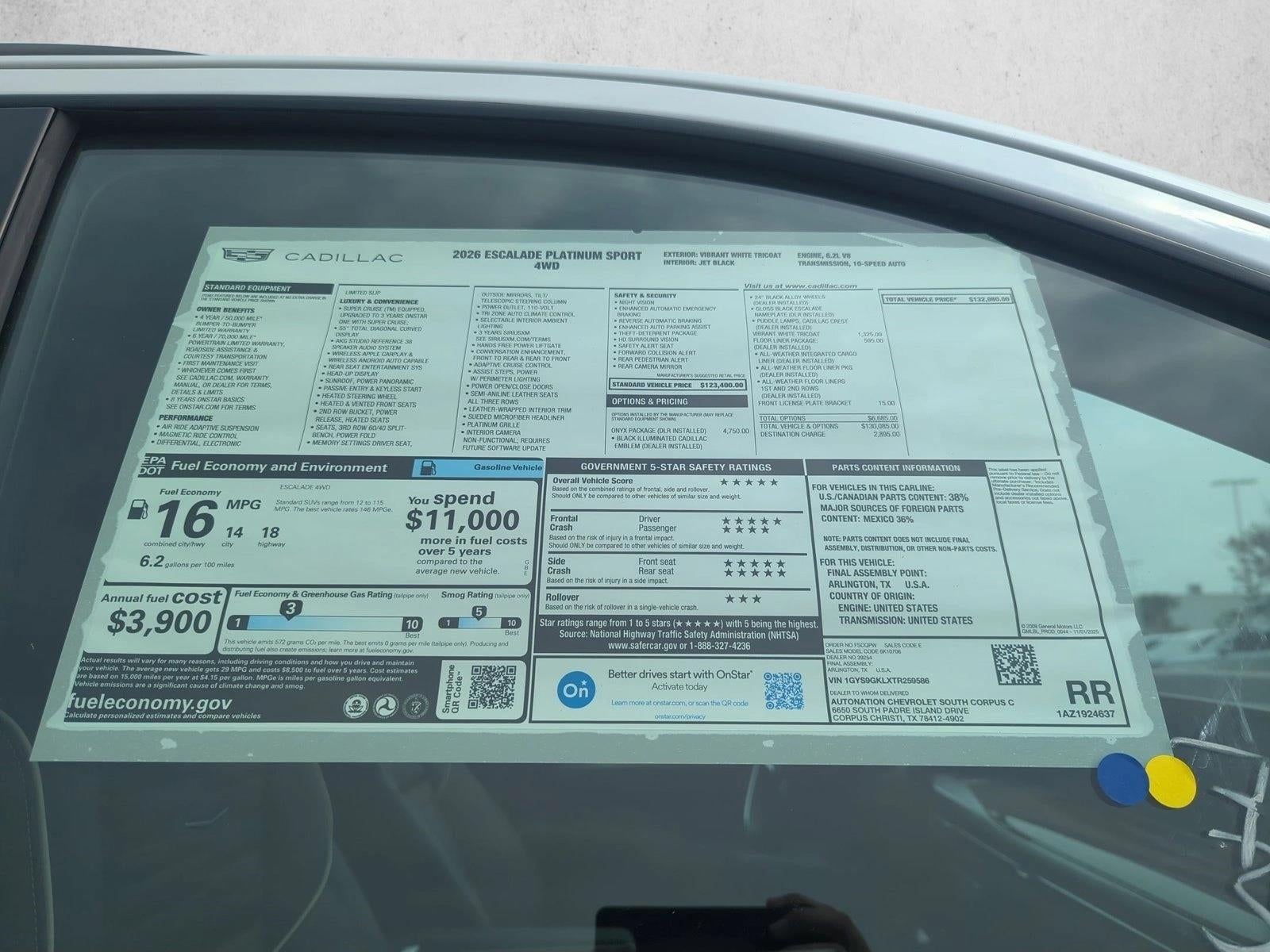 2026 Cadillac Escalade Platinum Sport