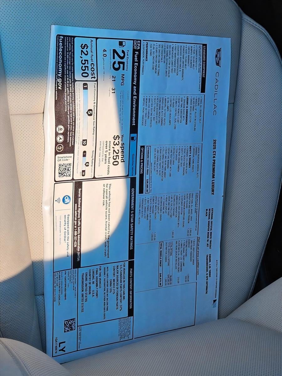 2025 Cadillac CT4 Premium Luxury