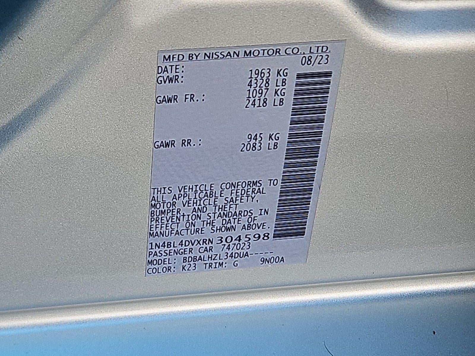 2024 Nissan Altima 2.5 SV