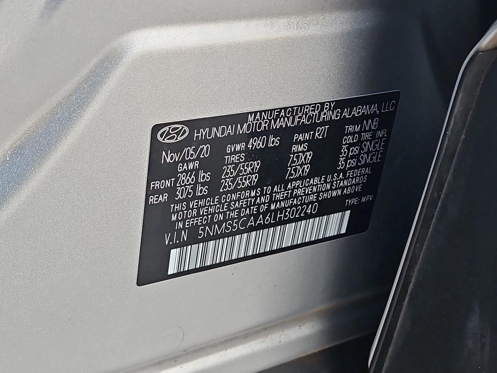 2020 Hyundai Santa Fe Limited 2.0T