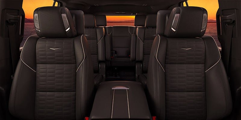 Escalade model displays its luxurious interior seating