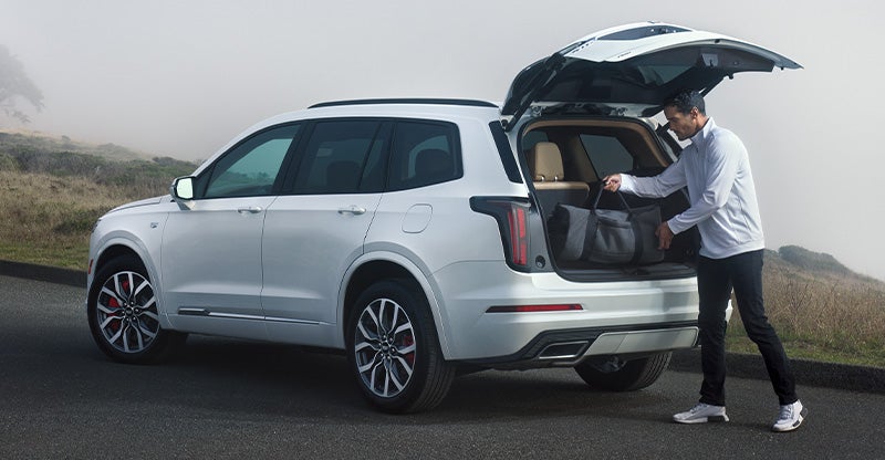 XT6 Cadillac model showcasing its rear view
